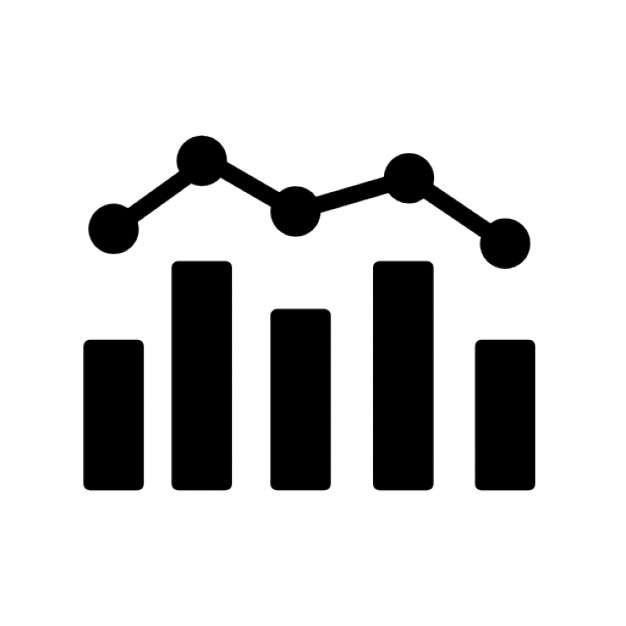 Rising bar graph with arrow up - Free commerce icons