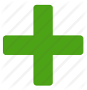 Green plus symbol | Public domain vectors