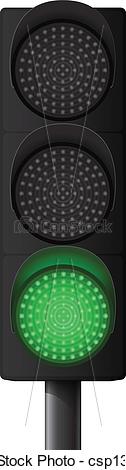 Green Traffic Lights icon Royalty Free Vector Image