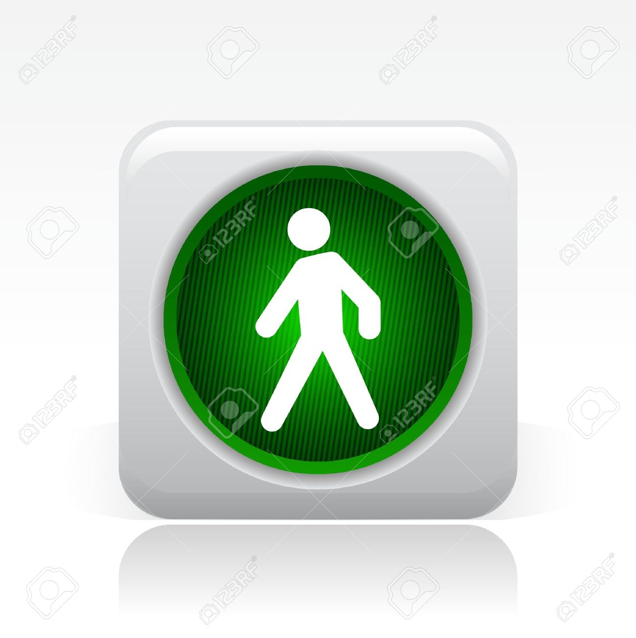 Vector illustration of a green traffic light (isoladted) vector 