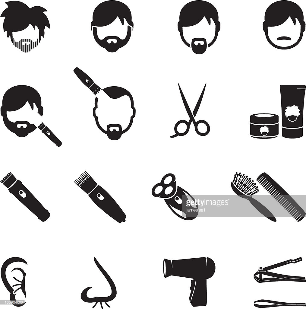 Comb Scissors Spray Flat Design Grooming Icon Vector Illustration 