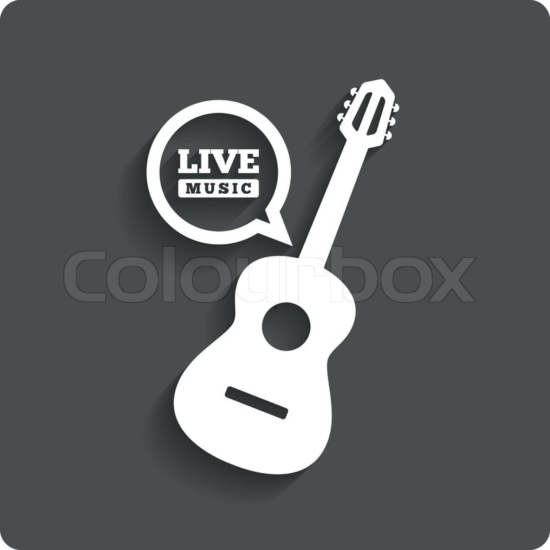 Electric Guitar Musical Instrument Line Art Vector Icon For Music 