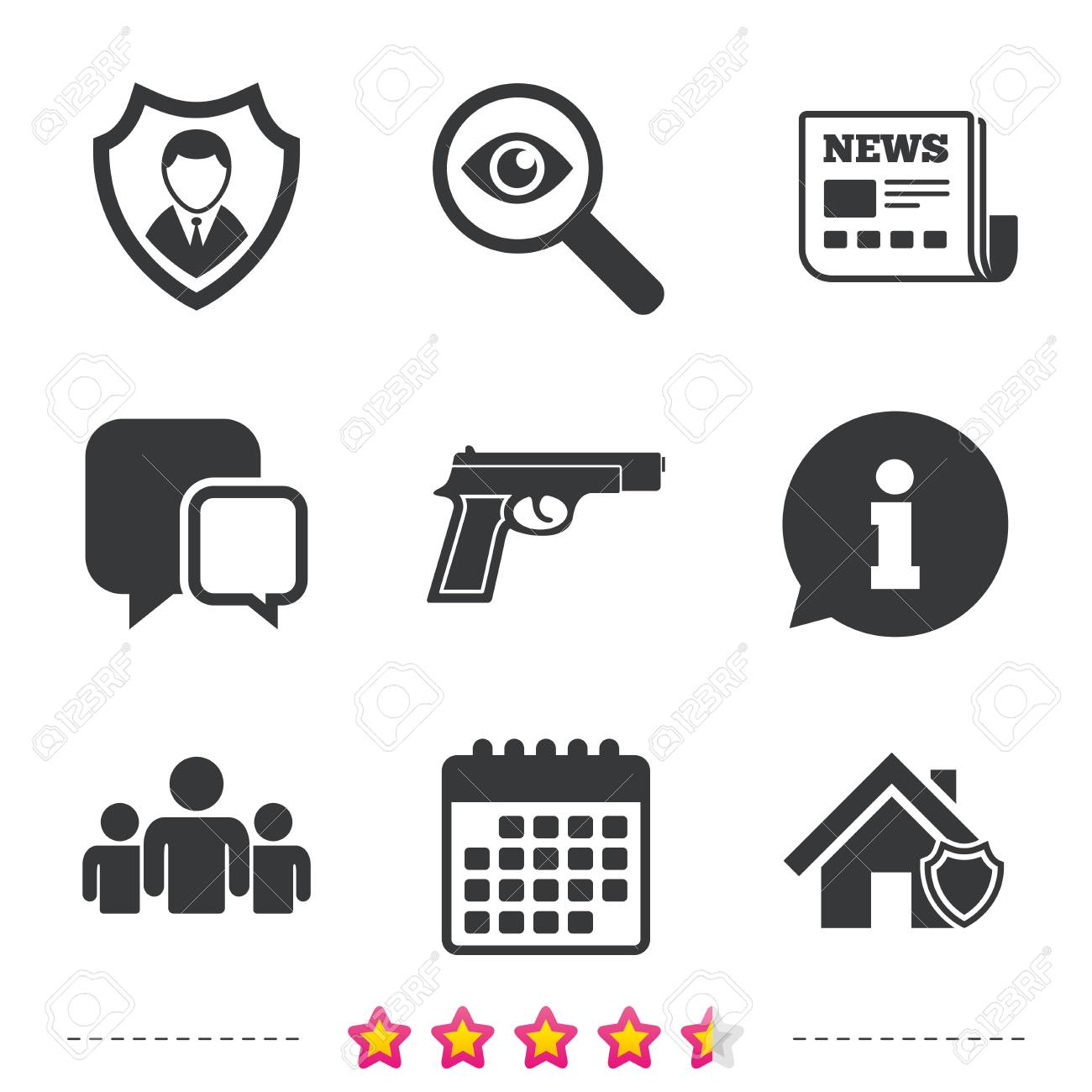 Crosshair Icons Target Aim Signs Symbols Stock Vector 599377991 