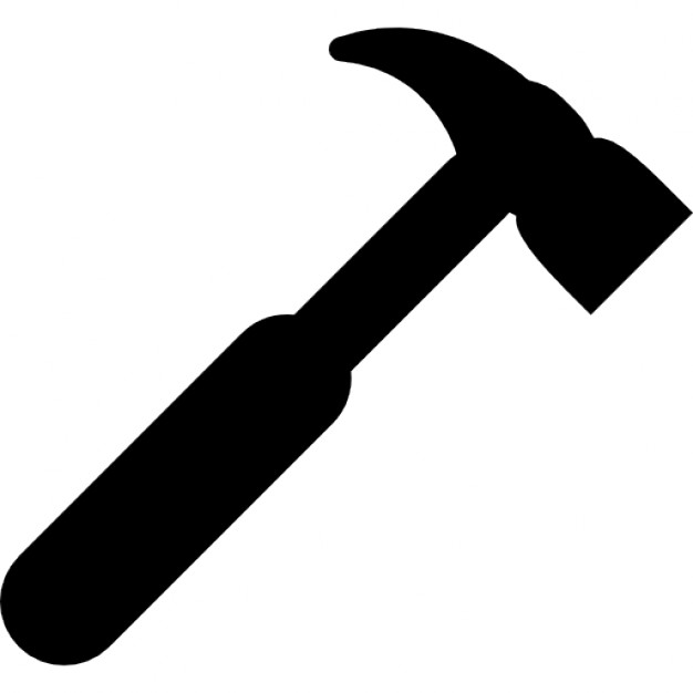 The hammer icon Hammer symbol Flat Royalty Free Vector Image