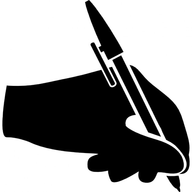Icon Hand Writing On Paper Royalty Free Cliparts, Vectors, And 