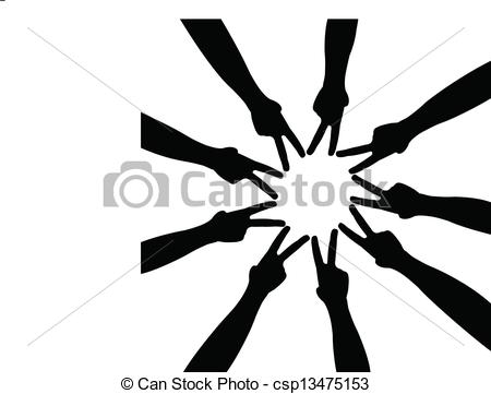 Hands together icon black Royalty Free Vector Image