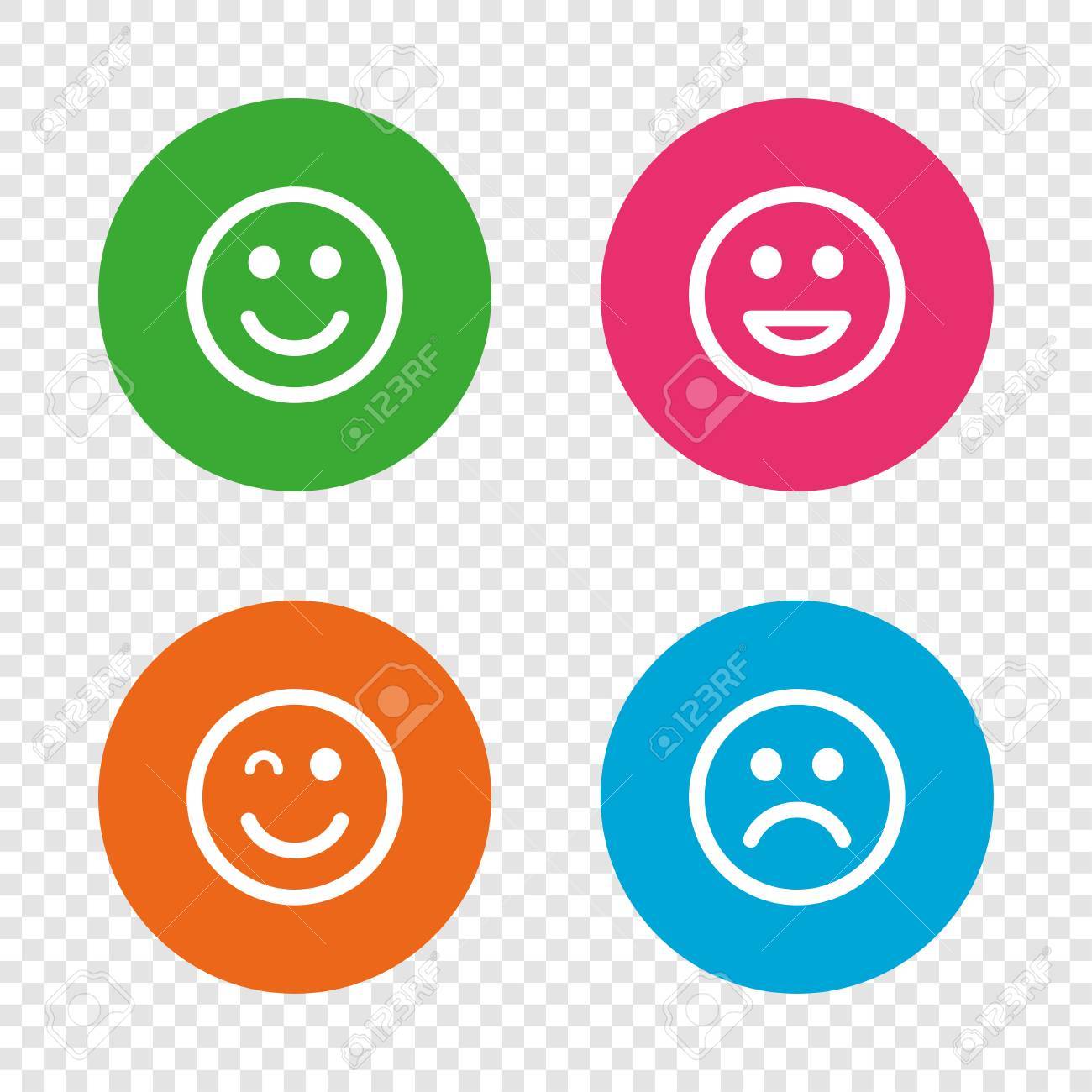 Human smile face icons happy sad cry Royalty Free Vector