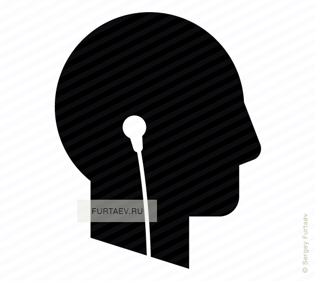 Head profile mind icon vector isolated graphic clip art vector 