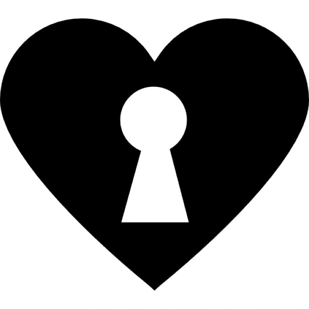 Cracked Heart vector icon. Black and white love illustration 