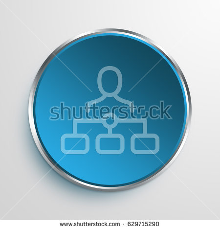 business management network hierarchy icon on white background 