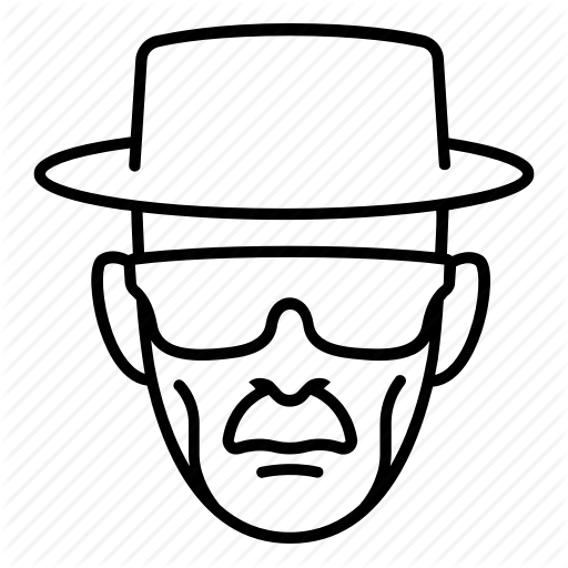 Eyewear,Face,Glasses,Hat,Head,Line art,Line,Headgear,Vision care,Cowboy hat,Costume hat,Fashion accessory,Coloring book,Personal protective equipment,Costume accessory,Fedora,Illustration,Smile,Pleased