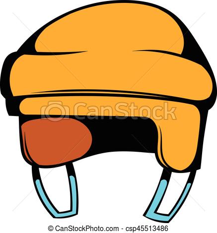 Hockey helmet icon. Outline illustration of hockey helmet vector 