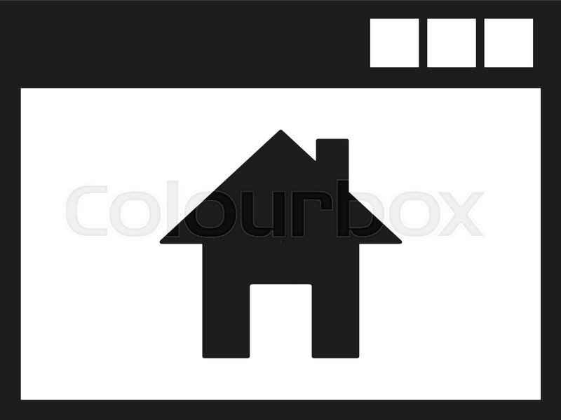 Homepage icon design Home symbol web Royalty Free Vector