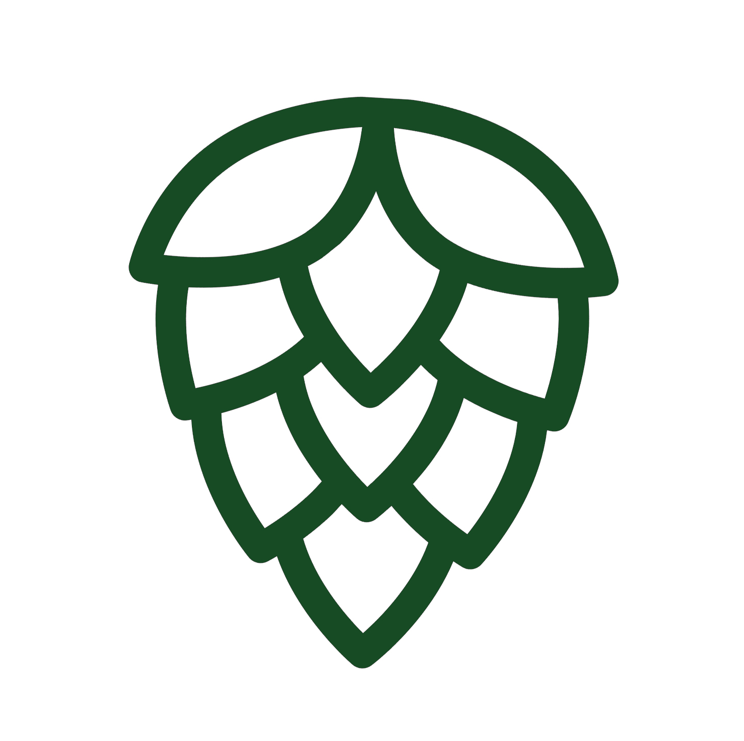 Hops Icon. Beer And Hop Symbol. UI. Web. Logo. Sign. Flat Design 