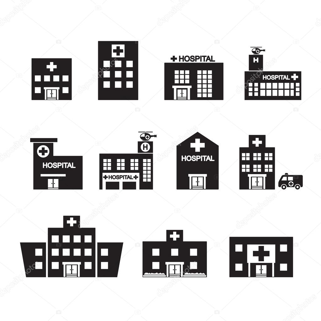 Local hospital icon vector | Download free