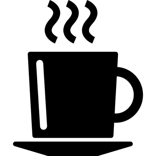Hot coffee cup icon outline drawing Royalty Free Vector