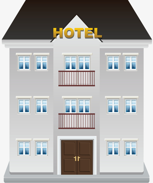 Hotel building icon over white background. colorful design. eps 