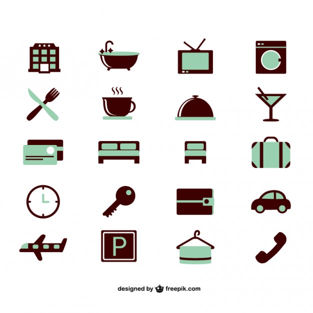 Hotel Icons Set Royalty Free Cliparts, Vectors, And Stock 