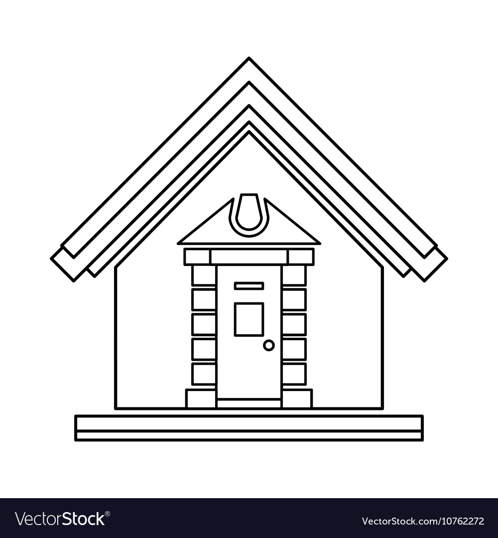 House Icon Or Logo In Modern Line Style. Stock Vector 