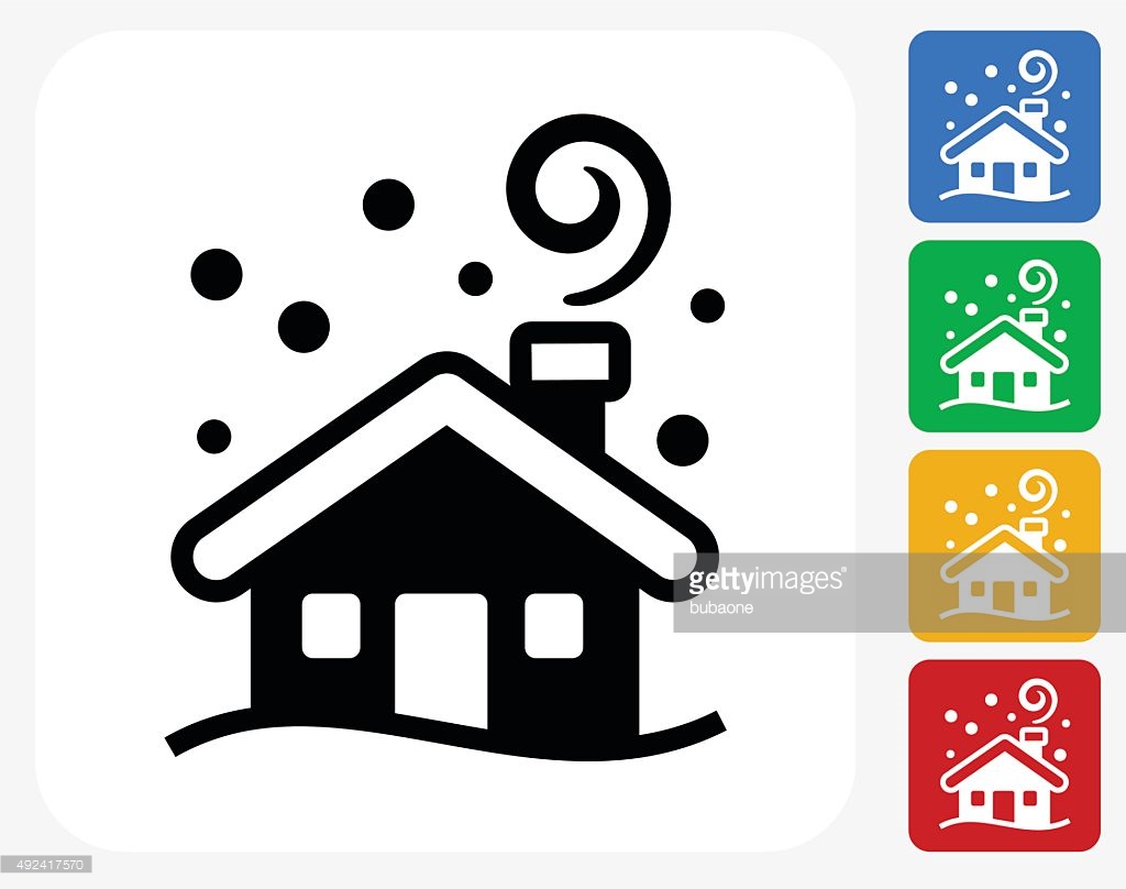 House icon from Commerce Set. Vector style: flat symbol, white 