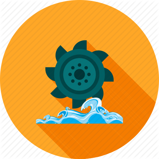 Solar energy and hydropower sketch icon. Solar energy and 
