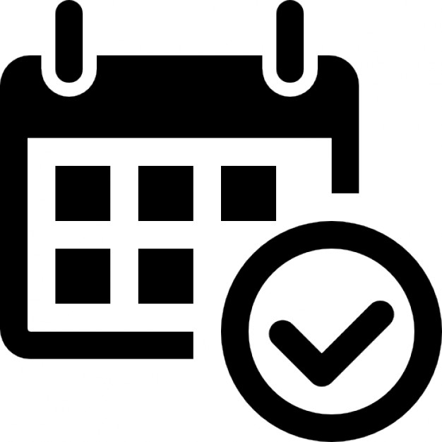 Calendar Black And White Icon Png - TransparentPNG