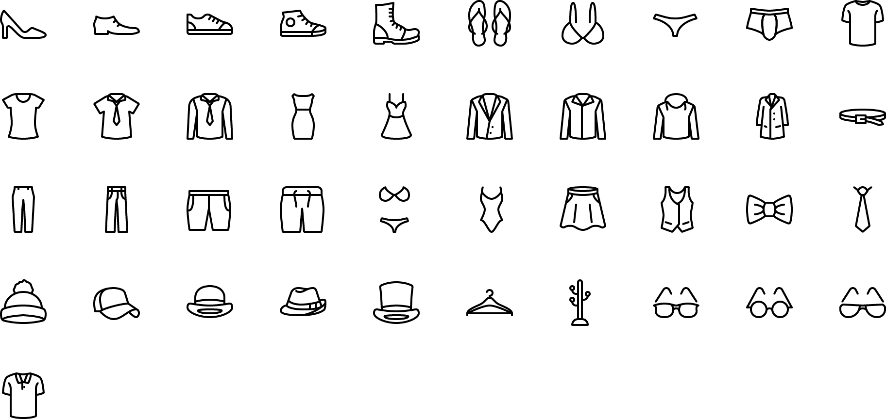 140 clothes icon packs - Vector icon packs - SVG, PSD, PNG, EPS 