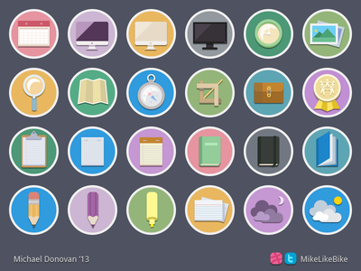 Icon Collection (Flat) by Mike Donovan - Dribbble