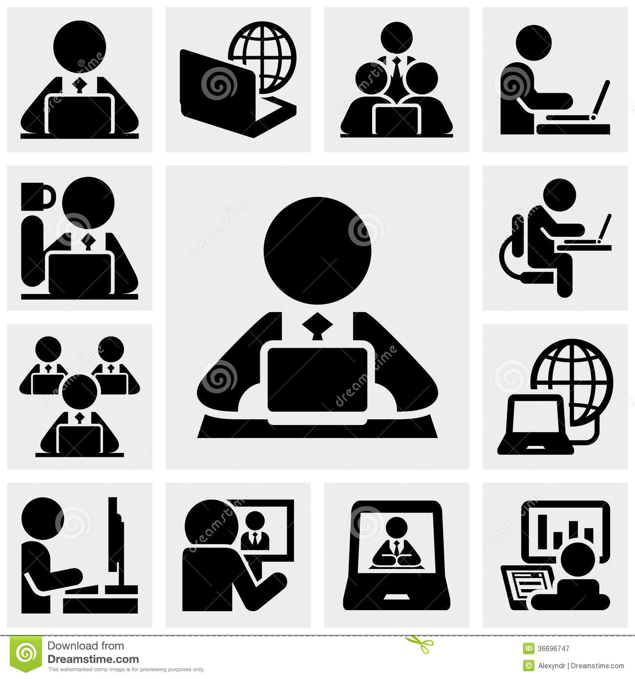 Computer And Technology Icons Stock Vector - Illustration of 