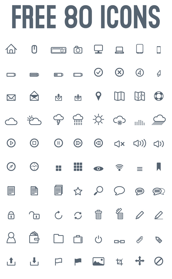 30 Free Icon sets for graphic and web designers - Download now 