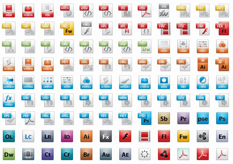 50 Long Shadow File Type Icons  Vector File by Ferman Aziz - Dribbble