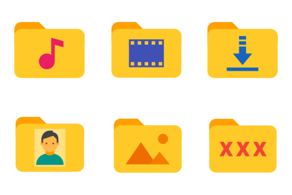 windows 10 - 32 custom folder icons with logos Icon Set by 