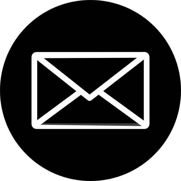 Black back closed envelope shape - Free interface icons