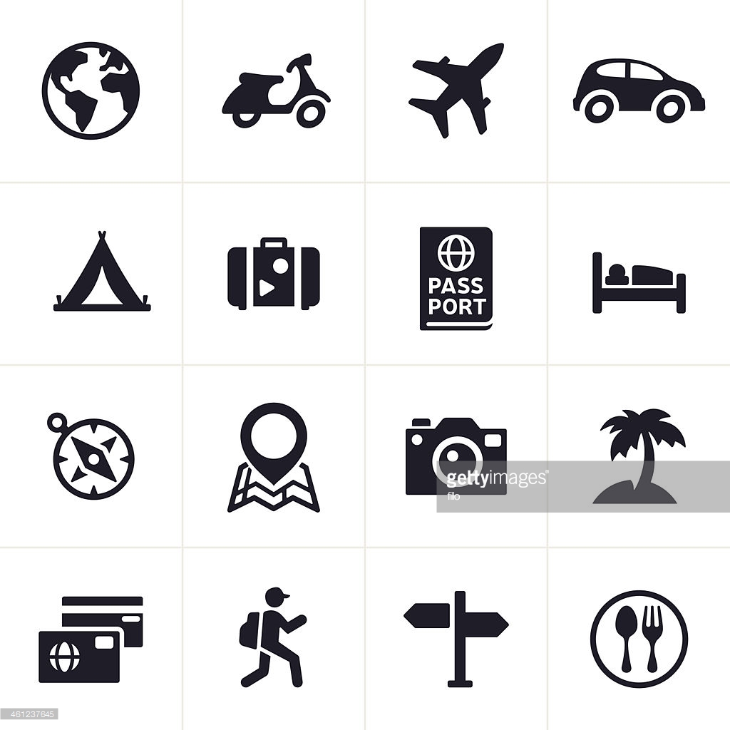 Travel vector icons stock vector. Illustration of palace - 31047797