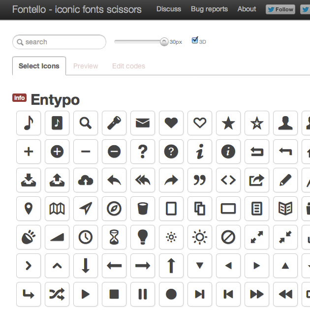 Trident Design  Fontello icon font generator