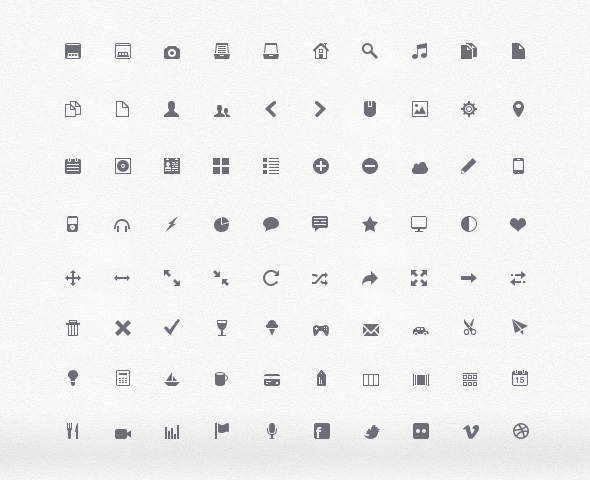 A Set of 350 Pixel Perfect Glyphs Icons | Web Resources | WebAppers