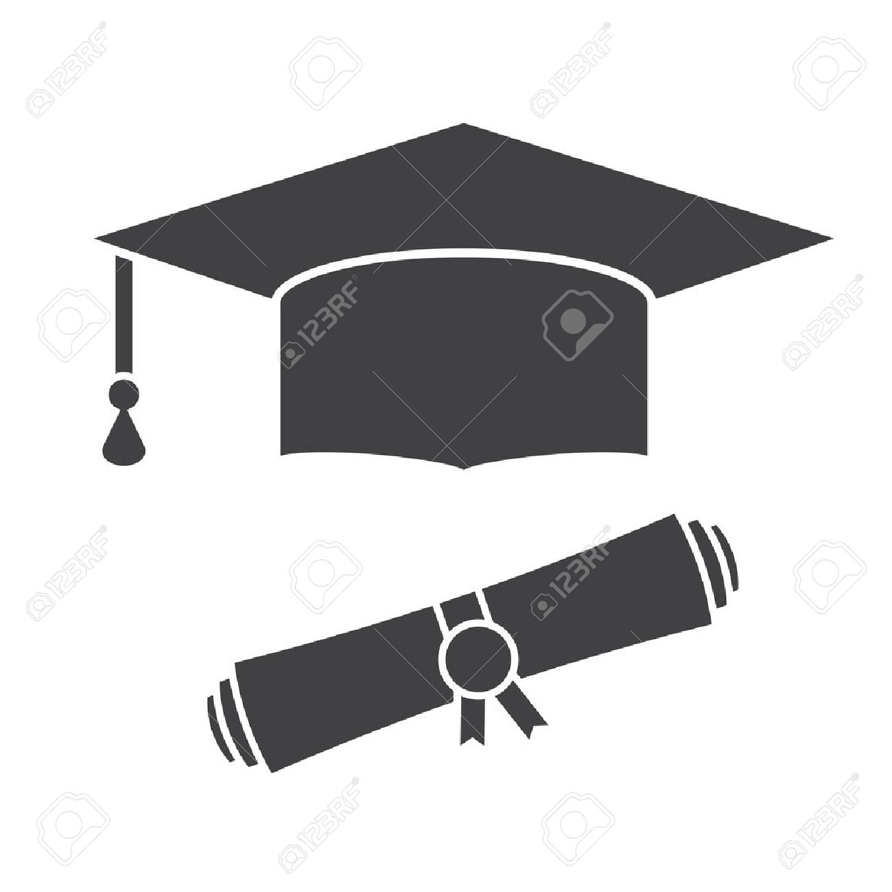 Education icon Graduation cap sign Royalty Free Vector Image
