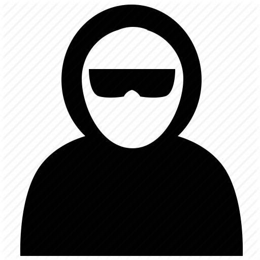 Anonymous Hacker Spy Icon Searching on Laptop Vector Image