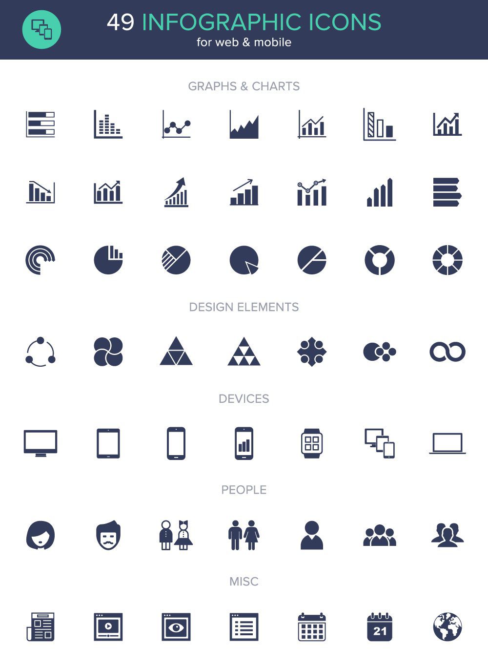 19 infographic icon packs - Vector icon packs - SVG, PSD, PNG, EPS 