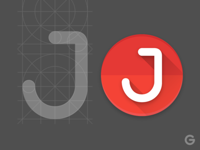 J capital letter in a circle Icons | Free Download