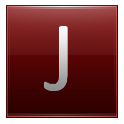J Red Icon - Alphabet Icons 