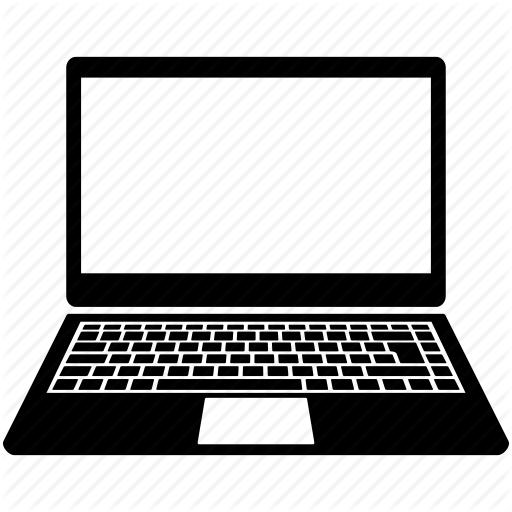 Laptops Black Icon Isolated On White Background Royalty Free 