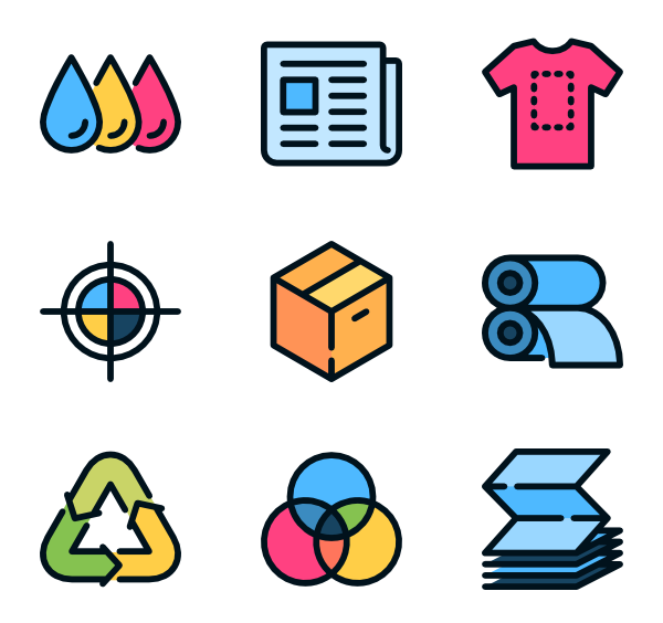 Print icons by Dutchicon | Offset printing, Icons and Icon set