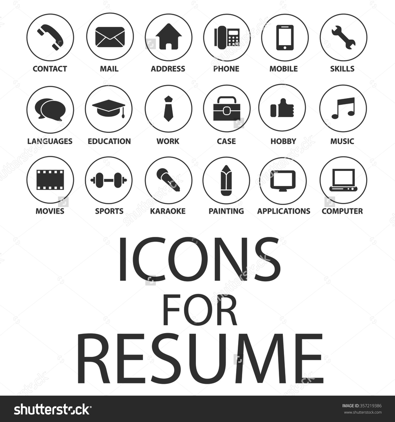 Resume icons | Noun Project