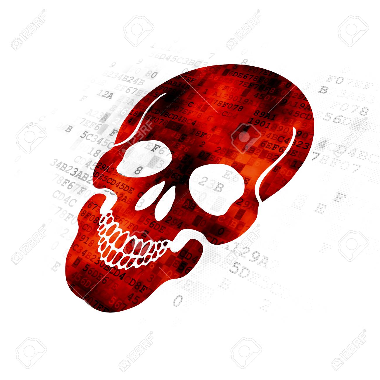 Scull icon flat style Royalty Free Vector Image