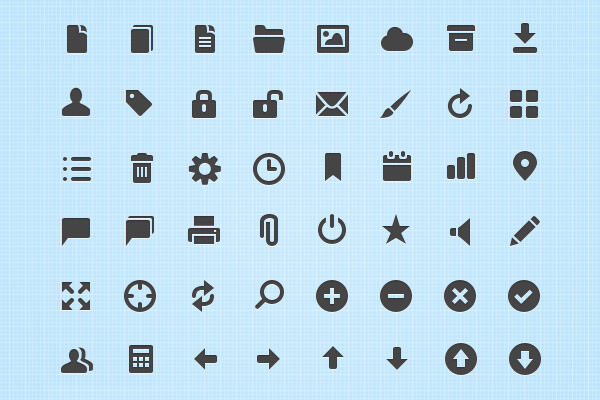 Round web contact icons set - Vector download