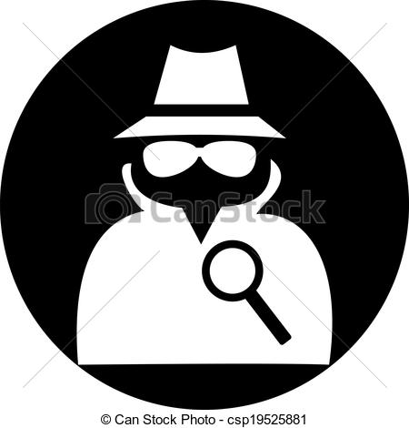 Spy icon vector - Search Clip Art, Illustration, Drawings and EPS 