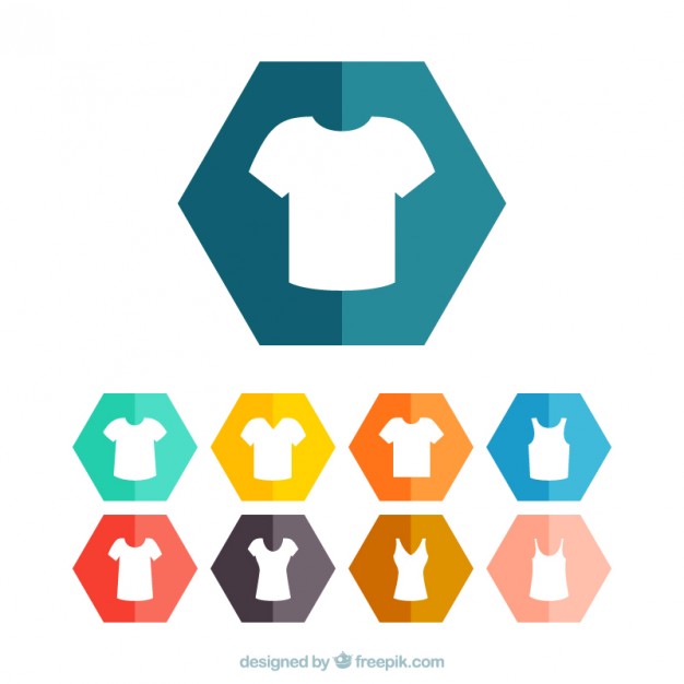 Set Of T-shirts Icon Vector Stock Vector - Illustration of shirt 