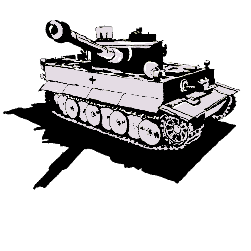 Army battle tank icon in simple style isolated on white background 