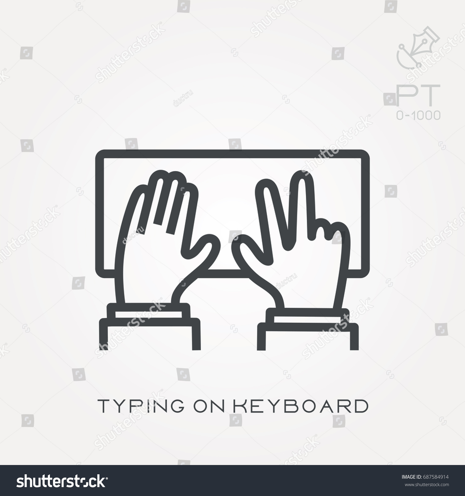 Keyboard, Computer, Typing Icon Vector Image. Can Also Be Used 